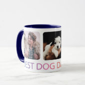 Beste Dog Papa Ooit Fotocollage Pet Coffee Mok (Voorkant links)