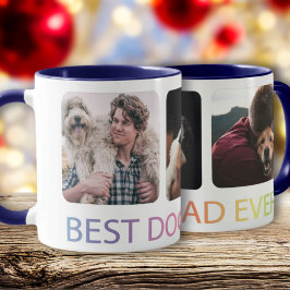 Beste Dog Papa Ooit Fotocollage Pet Coffee Mok