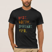 Beste Dog Papa Ooit Mannen Rottie Servant T-shirt (Voorkant)