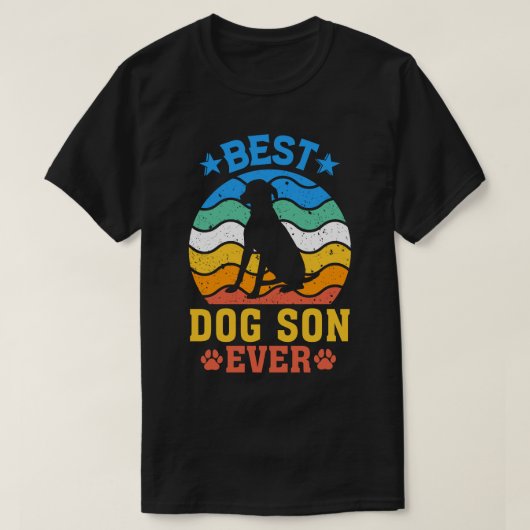 Beste DOG SON ooit  Vaderdag T-shirt (Design voorkant)