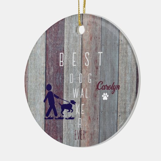 Beste Dog Walker Ooit Christmas Gift Ornament (Links)
