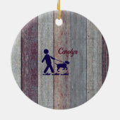 Beste Dog Walker Ooit Christmas Gift Ornament (Achterkant)
