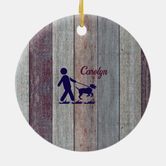 Beste Dog Walker Ooit Christmas Gift Ornament (Achterkant)