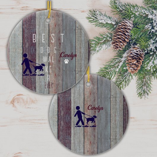 Beste Dog Walker Ooit Christmas Gift Ornament