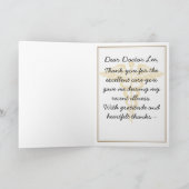 Beste dokter, bedankt! bedankkaart (Binnen)