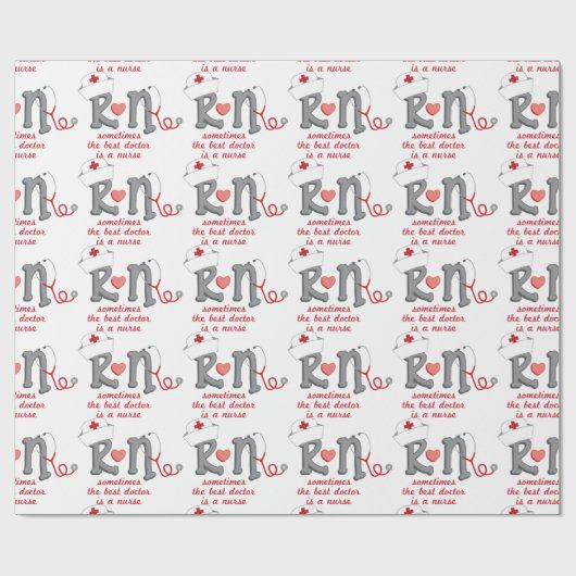 Beste dokter is verpleegster cadeaupapier (Vlak)