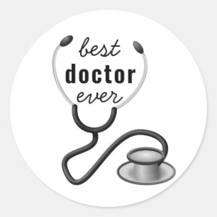 Beste Dokter Ooit Waardering Dank Je Dokter Ronde Sticker
