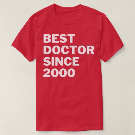 Beste dokter sinds 2000 t-shirt (Design voorkant)