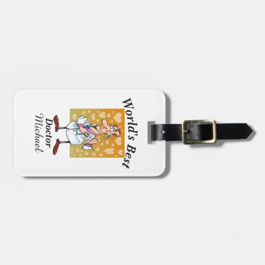 Beste dokter ter wereld bagagelabel (Voorkant horizontaal)