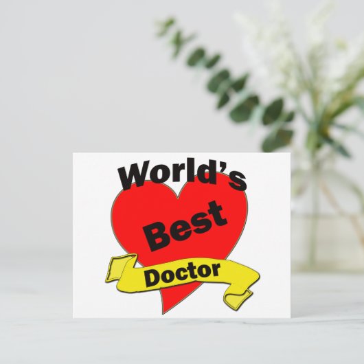 Beste dokter ter wereld briefkaart (Staand voorkant)