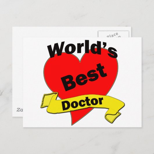 Beste dokter ter wereld briefkaart (Voorkant / Achterkant)