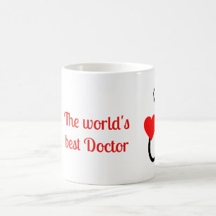 Beste dokter ter wereld in rood koffiemok