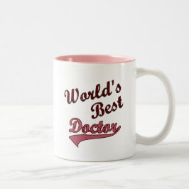 Beste dokter ter wereld tweekleurige koffiemok