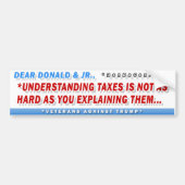 Beste Donald Taxes Bumpersticker (Voorkant)