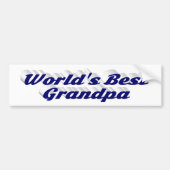 Beste donkerblauw opa bumpersticker (Voorkant)