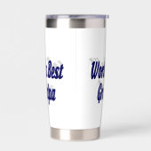 Beste donkerblauwe opa-tekst geïsoleerde drinkbeker (Links)