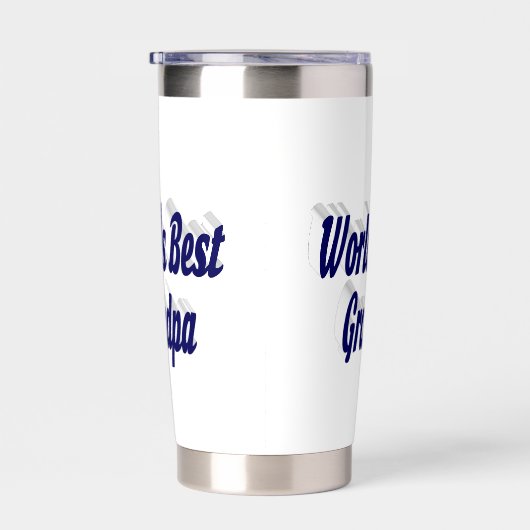 Beste donkerblauwe opa-tekst geïsoleerde drinkbeker (Rechts)