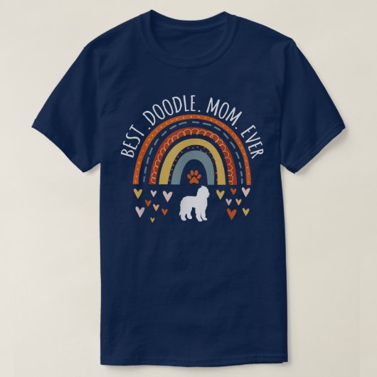 Beste doodle mam ooit regenbooggeschenken voor Gol T-shirt (Design voorkant)