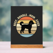 Beste Doodle Moeder Ooit Retro Hond Acryl Bord (Neutraal)