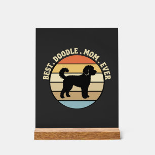 Beste Doodle Moeder Ooit Retro Hond Acryl Bord
