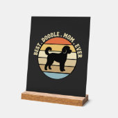 Beste Doodle Moeder Ooit Retro Hond Acryl Bord (Hoek)