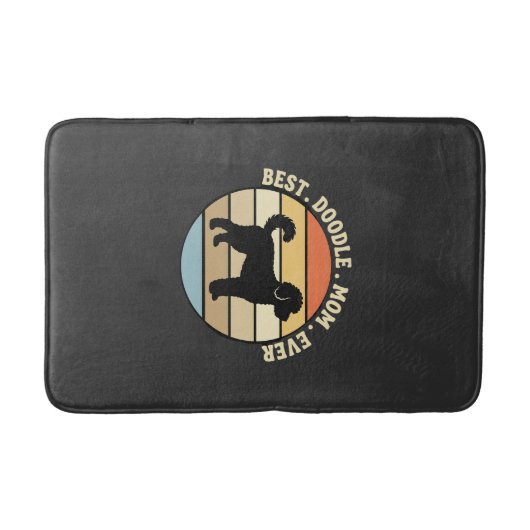 Beste Doodle Moeder Ooit Retro Hond Badmat (Voorkant)