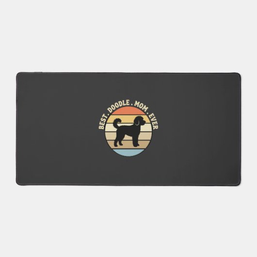Beste Doodle Moeder Ooit Retro Hond Bureaumat (Voorkant)