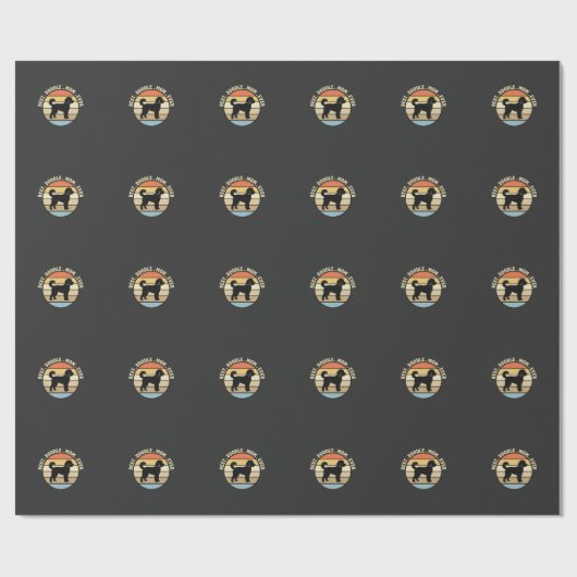 Beste Doodle Moeder Ooit Retro Hond Cadeaupapier (Vlak)