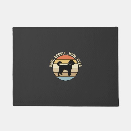 Beste Doodle Moeder Ooit Retro Hond Deurmat (Voorkant)