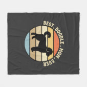 Beste Doodle Moeder Ooit Retro Hond Fleece Deken (Voorkant (Horizontaal))