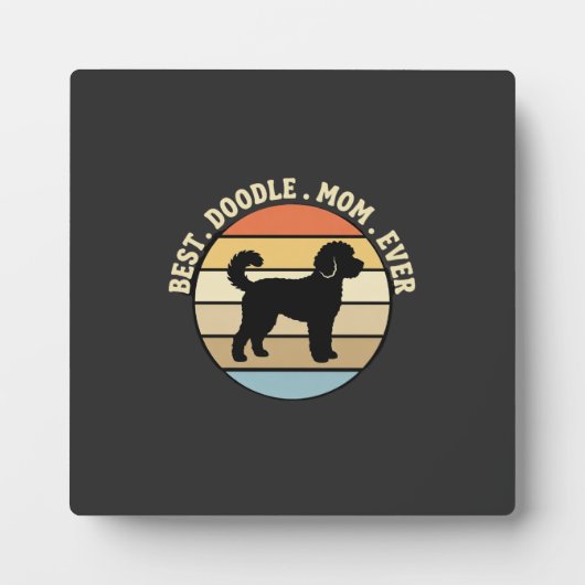 Beste Doodle Moeder Ooit Retro Hond Fotoplaat (Voorkant)