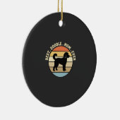 Beste Doodle Moeder Ooit Retro Hond Keramisch Ornament (Rechts)
