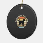 Beste Doodle Moeder Ooit Retro Hond Keramisch Ornament (Links)