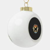 Beste Doodle Moeder Ooit Retro Hond Keramische Bal Ornament (Links)