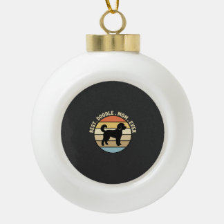 Beste Doodle Moeder Ooit Retro Hond Keramische Bal Ornament