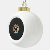 Beste Doodle Moeder Ooit Retro Hond Keramische Bal Ornament (Rechts)