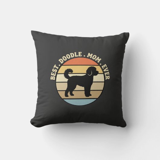 Beste Doodle Moeder Ooit Retro Hond Kussen (Voorkant)