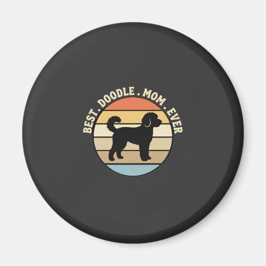 Beste Doodle Moeder Ooit Retro Hond Magneet (Voorkant)