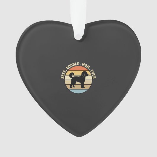 Beste Doodle Moeder Ooit Retro Hond Ornament (voorkant)