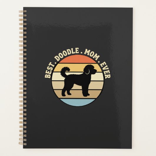 Beste Doodle Moeder Ooit Retro Hond Planner (Voorkant)