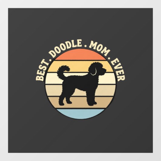 Beste Doodle Moeder Ooit Retro Hond Raamsticker (Vel)