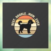 Beste Doodle Moeder Ooit Retro Hond Raamsticker (Vel 3)