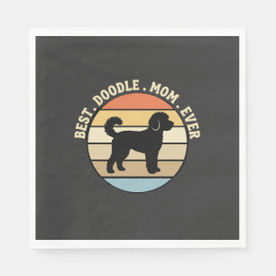 Beste Doodle Moeder Ooit Retro Hond Servet