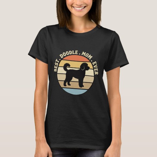 Beste Doodle Moeder Ooit Retro Hond T-shirt (Voorkant)