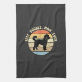 Beste Doodle Moeder Ooit Retro Hond Theedoek (Verticaal)