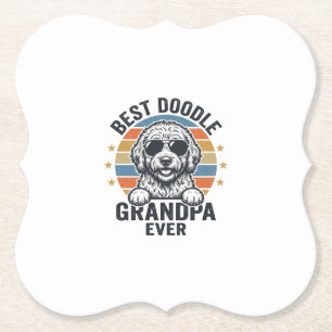 Beste Doodle Opa Ooit Vintage Hond Shirt Ontwerp_ Kartonnen Onderzetters