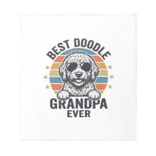 Beste Doodle Opa Ooit Vintage Hond Shirt Ontwerp_ Notitieblok