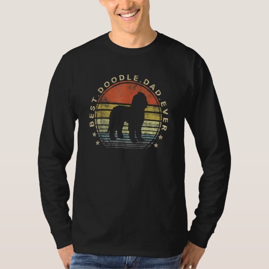 Beste Doodle Papa Hond Eigenaar Labradoodle Golden T-shirt (Voorkant)