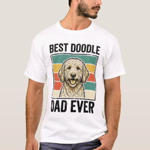 Beste Doodle Papa Ooit Vintage Hond Shirt Ontwerp_