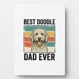 Beste Doodle Papa Ooit Vintage Hond Shirt Ontwerp_ Fotoplaat